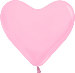 S Сердце (12''/30 см) Розовый (009), пастель, 50 шт. (412300)