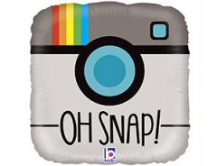 В Шар (18''/46 см) Квадрат, Фотоаппарат, 1 шт. в уп.